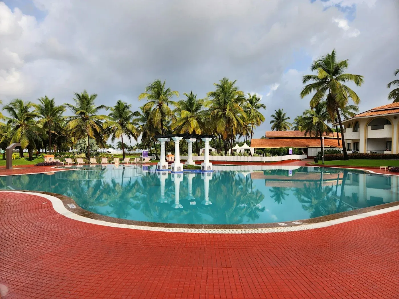 Resort pool among palms