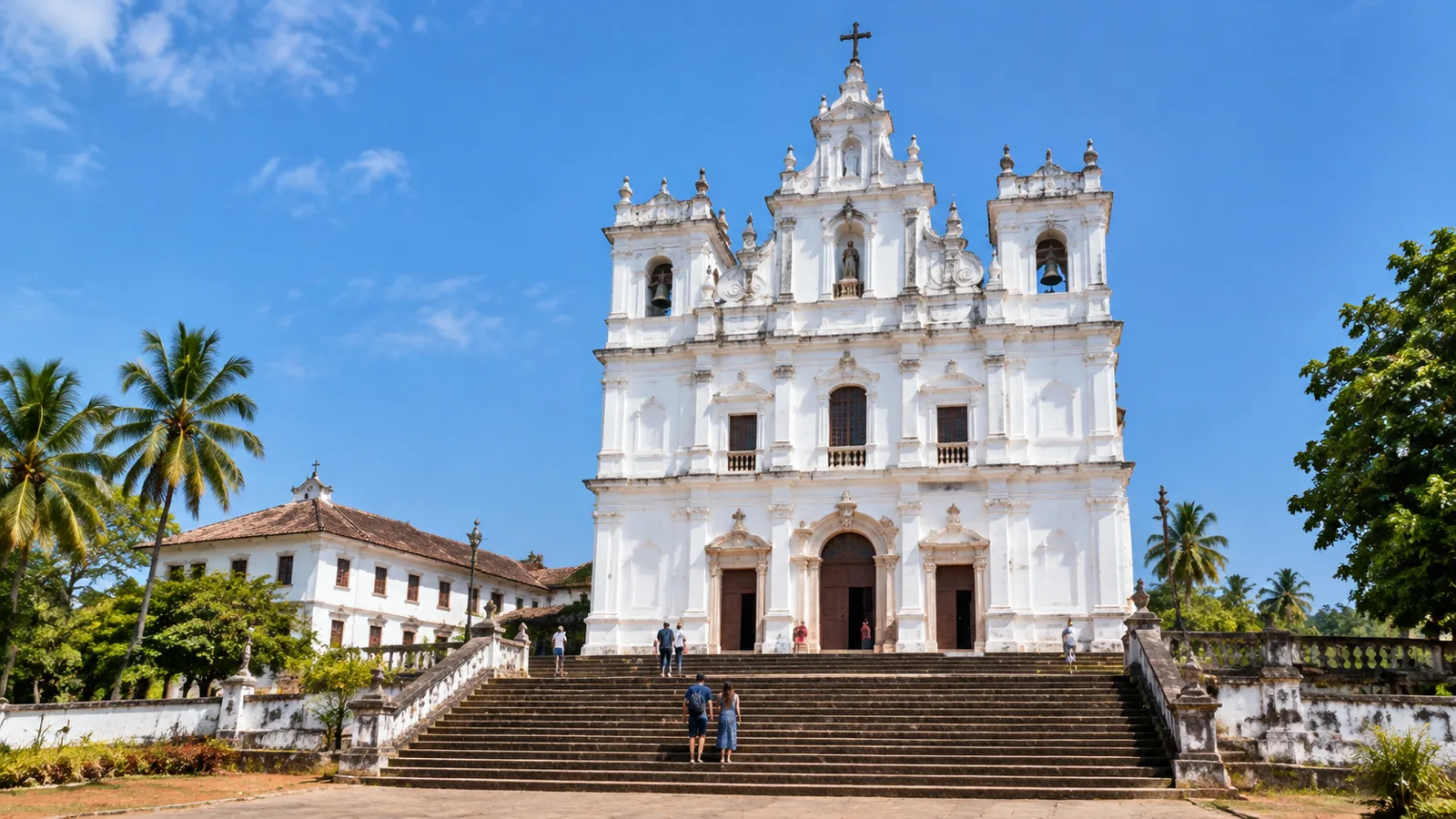 Whitewashed Portuguese-era church in Old Goa