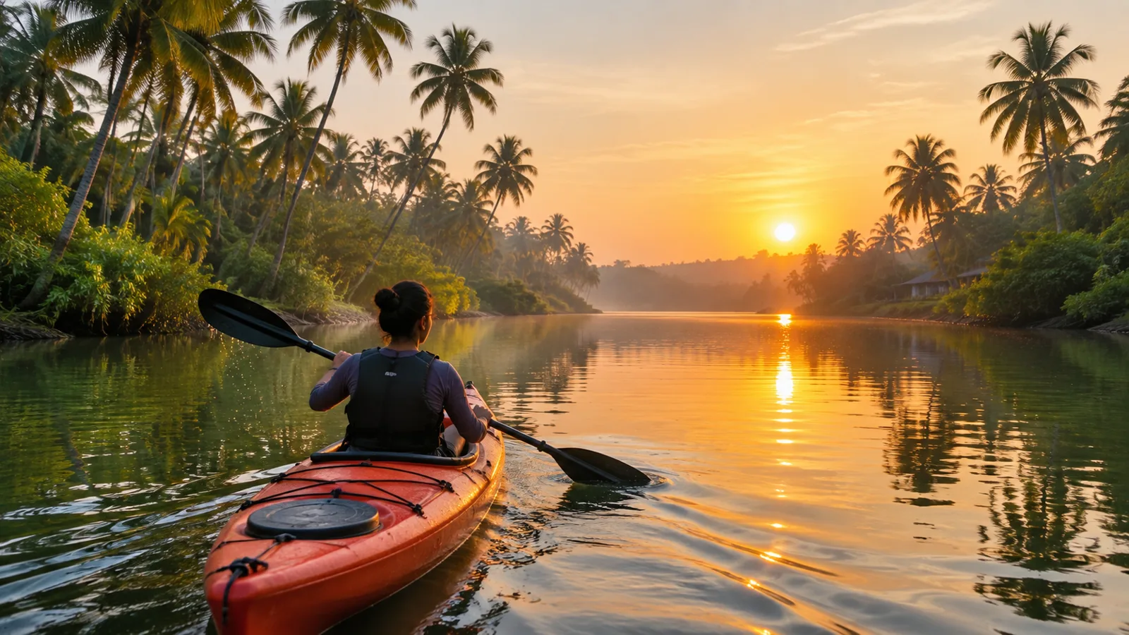 Five kayak (illustrative scene)