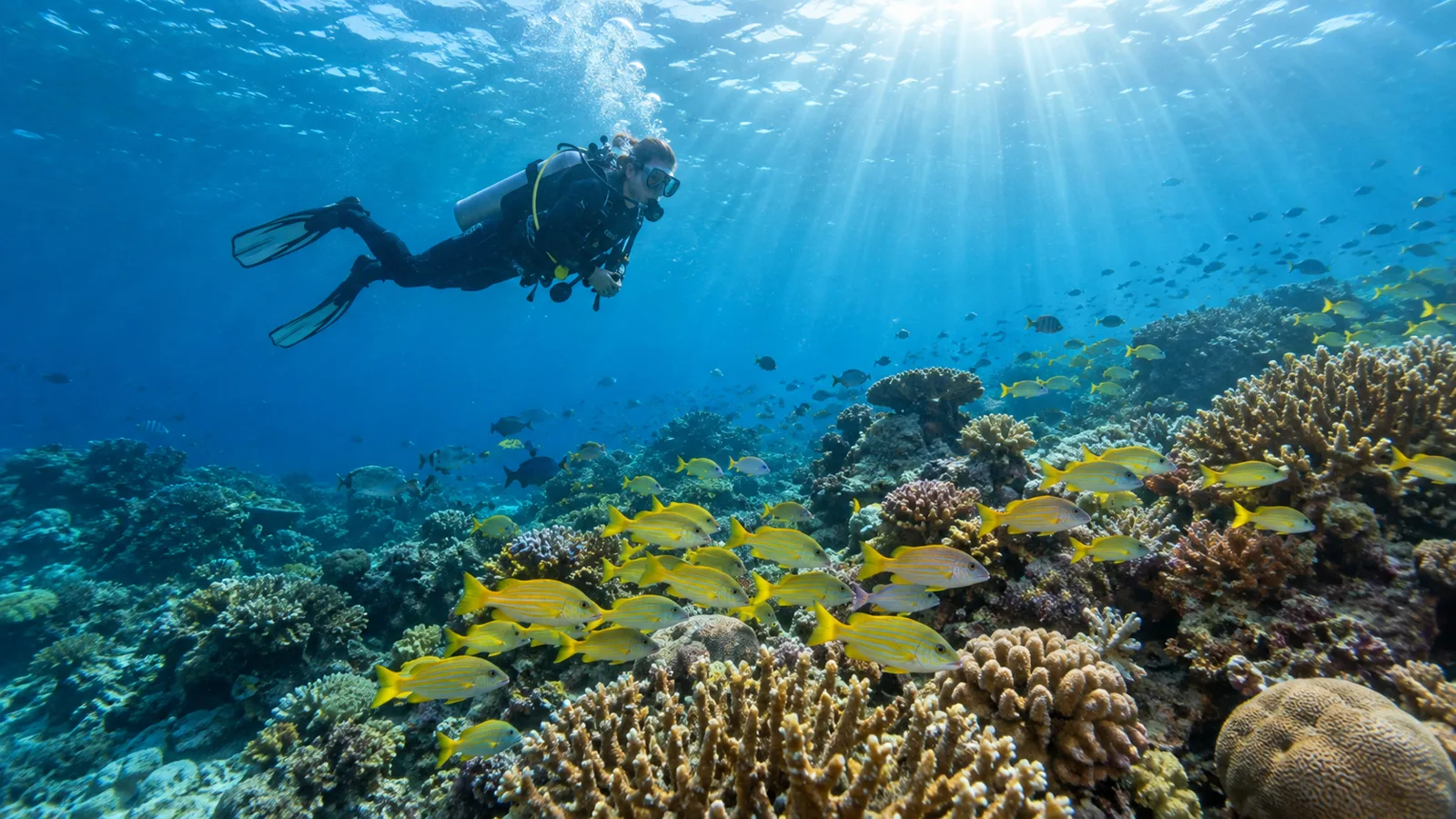 Five scuba (illustrative scene)