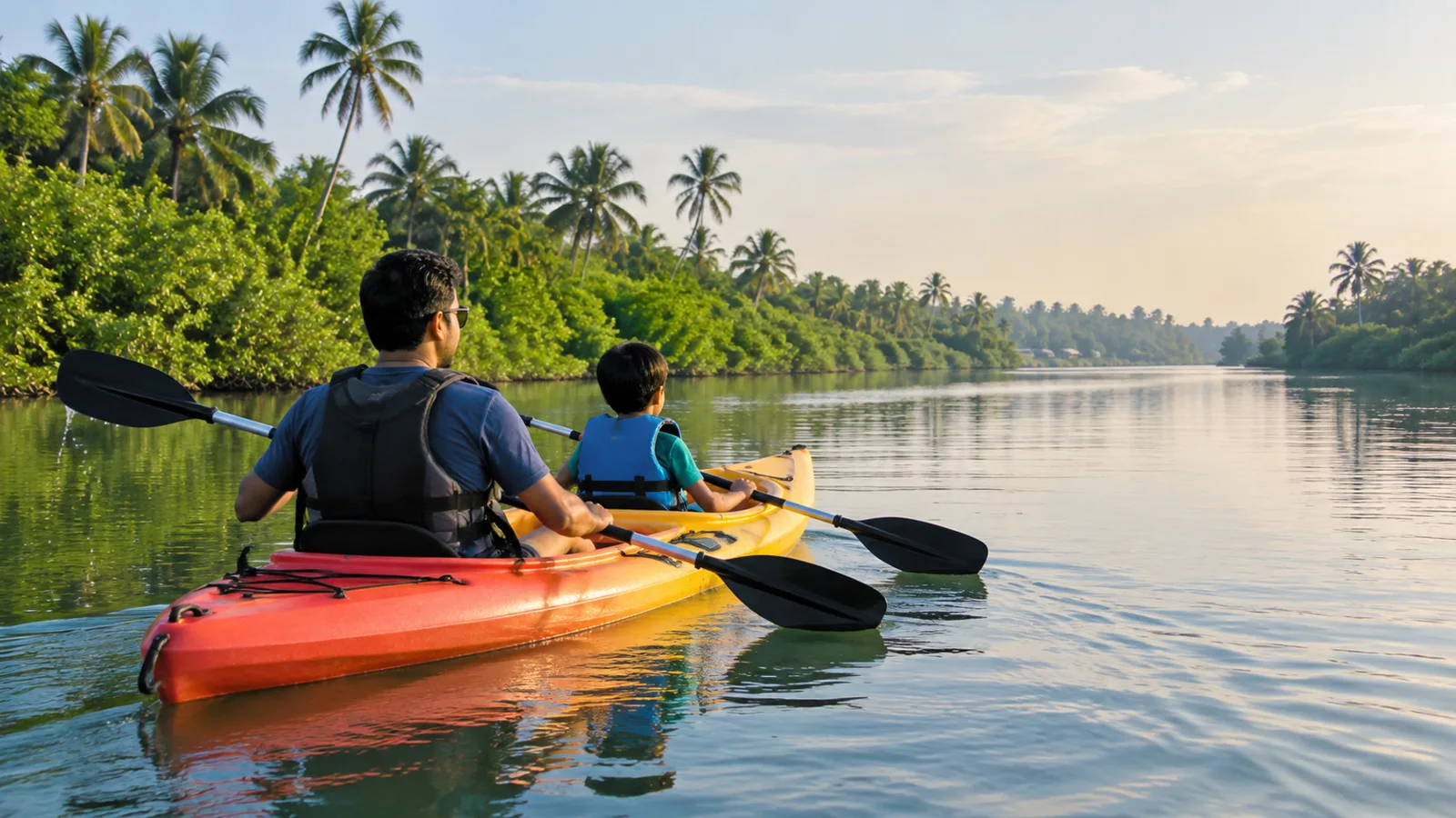Fam kayak (illustrative scene)