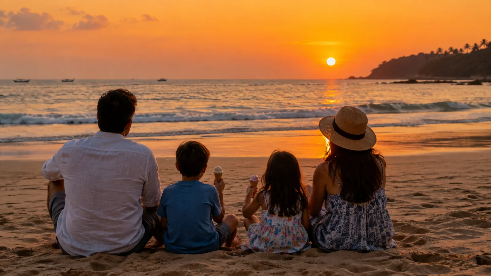 Fam sunset (illustrative scene)